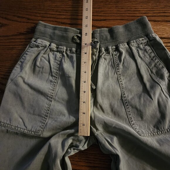 Habitual Green Cargo Jogger Pants Women's XS Soft Pull On Vetiver Tencel Blend - Picture 8 of 9